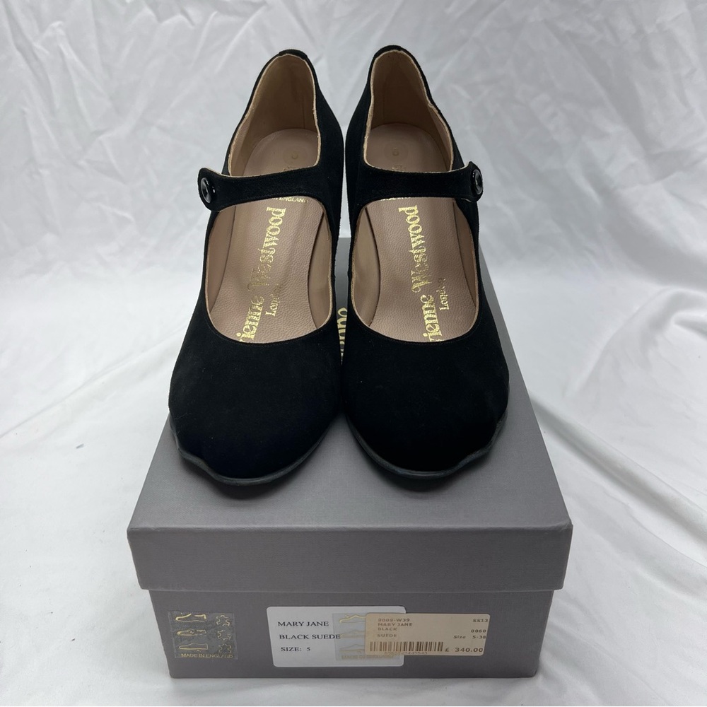 Vivienne Westwood Animal Toe Mary Jane Black Suede Heels UK 5 - Picture 3 of 8